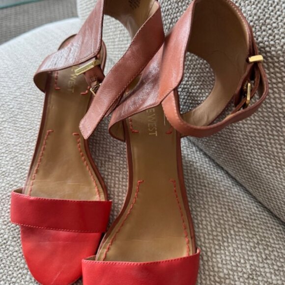 Nine West Orange ankle strap women's sandal size 9 - Picture 2 of 7